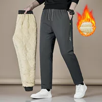 M-7XL зимние теплые кашемировые повседневные брюки мужские бархатные утолщенные графен теплые прямые брюки на открытом воздухе