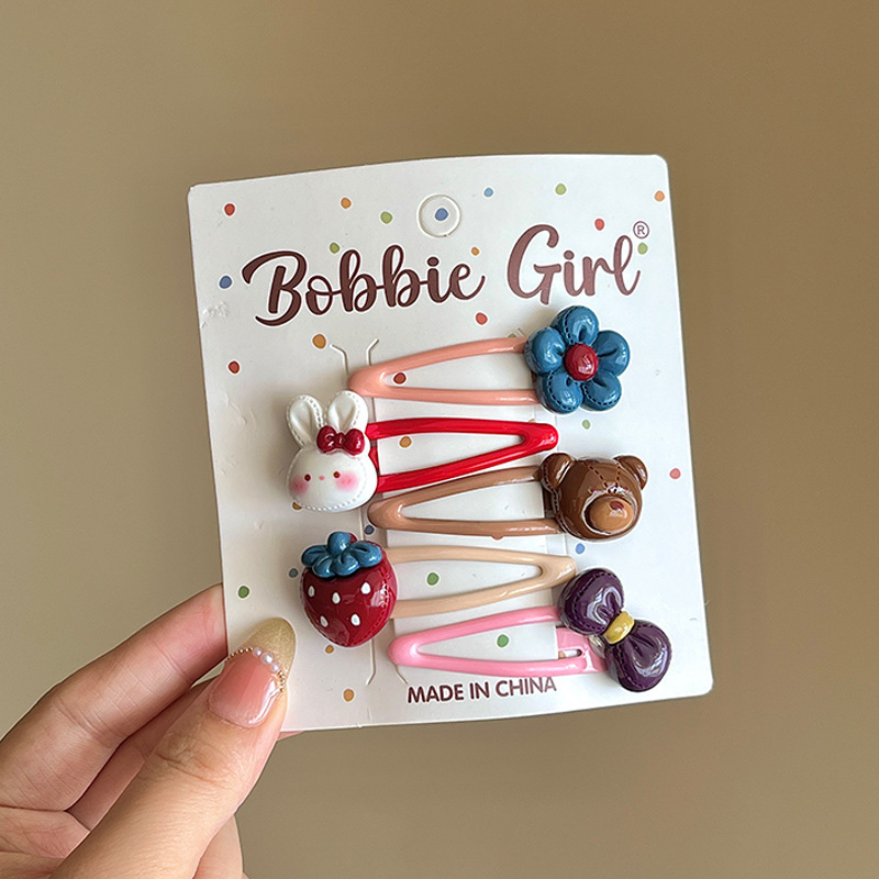 F8579-3 # Rabbit strawberry bb clip five-piece set