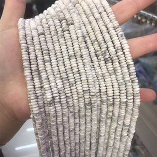 �M�ڰ���2x5mm��Ȼ�׼yʯ������P�����Howlite���污Ƭ��ɢ�鴮