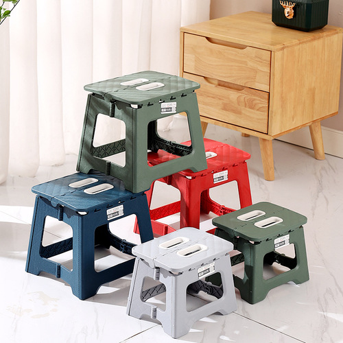 [Internet celebrity home] Folding stool portable fishing chair thickened plastic folding kindergarten small bench for home use