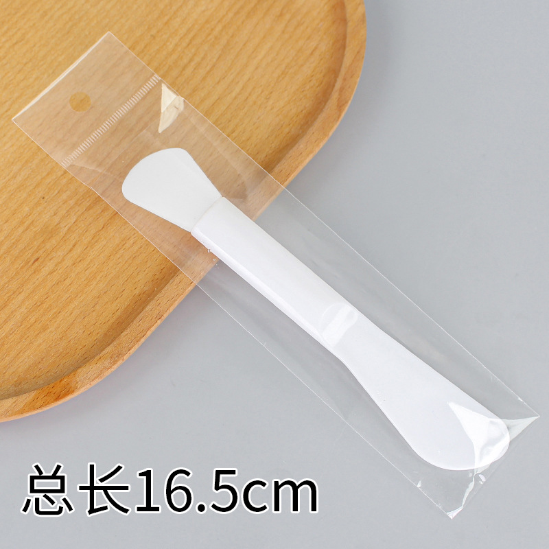 Large double-headed long-handled brush, blade-shaped, white