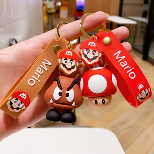 New creative Super Mario doll keychain cute doll backpack pendant buckle exquisite gift keychain