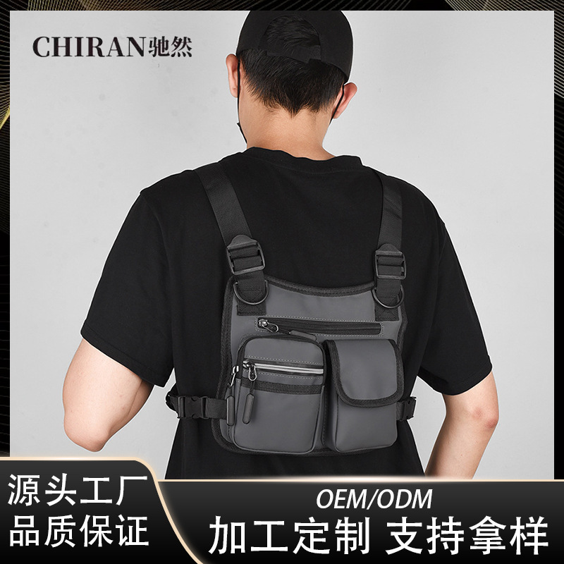 戦術的なバックパックメンズ新しいファッショントレンド軽量アウトドアベストバッグ卸売旅行レジャースポーツチェストバッグ|undefined