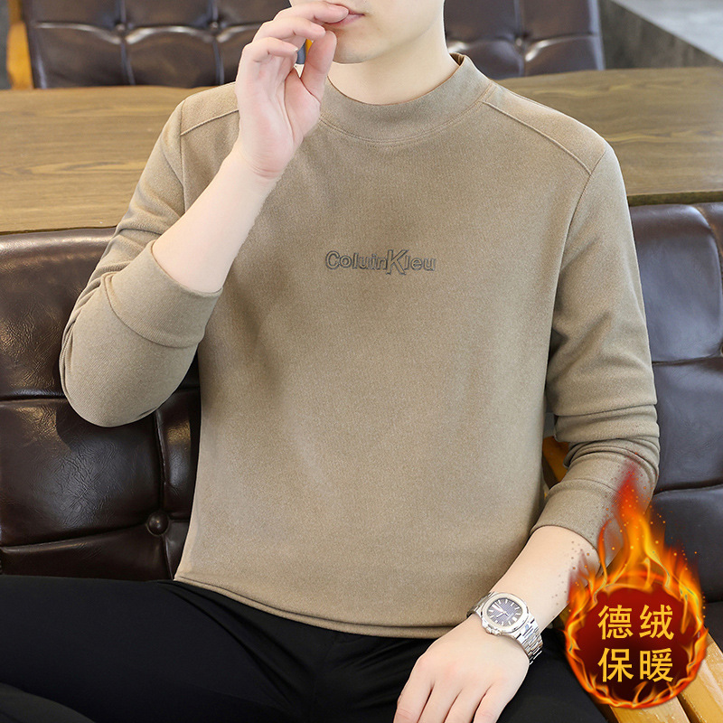 Autumn and Winter Men's Thermal Fleece Sweatshirt Pullover Trendy Brand Men's Clothing Essential for Autumn and Winter Fleece-Lined Sweatshirt for Men Autumn and Winter Men's Thermal Fleece Sweatshirt Pullover Trendy Brand Men's Clothing Essential for Autumn and Winter Fleece-Lined Sweatshirt for Men