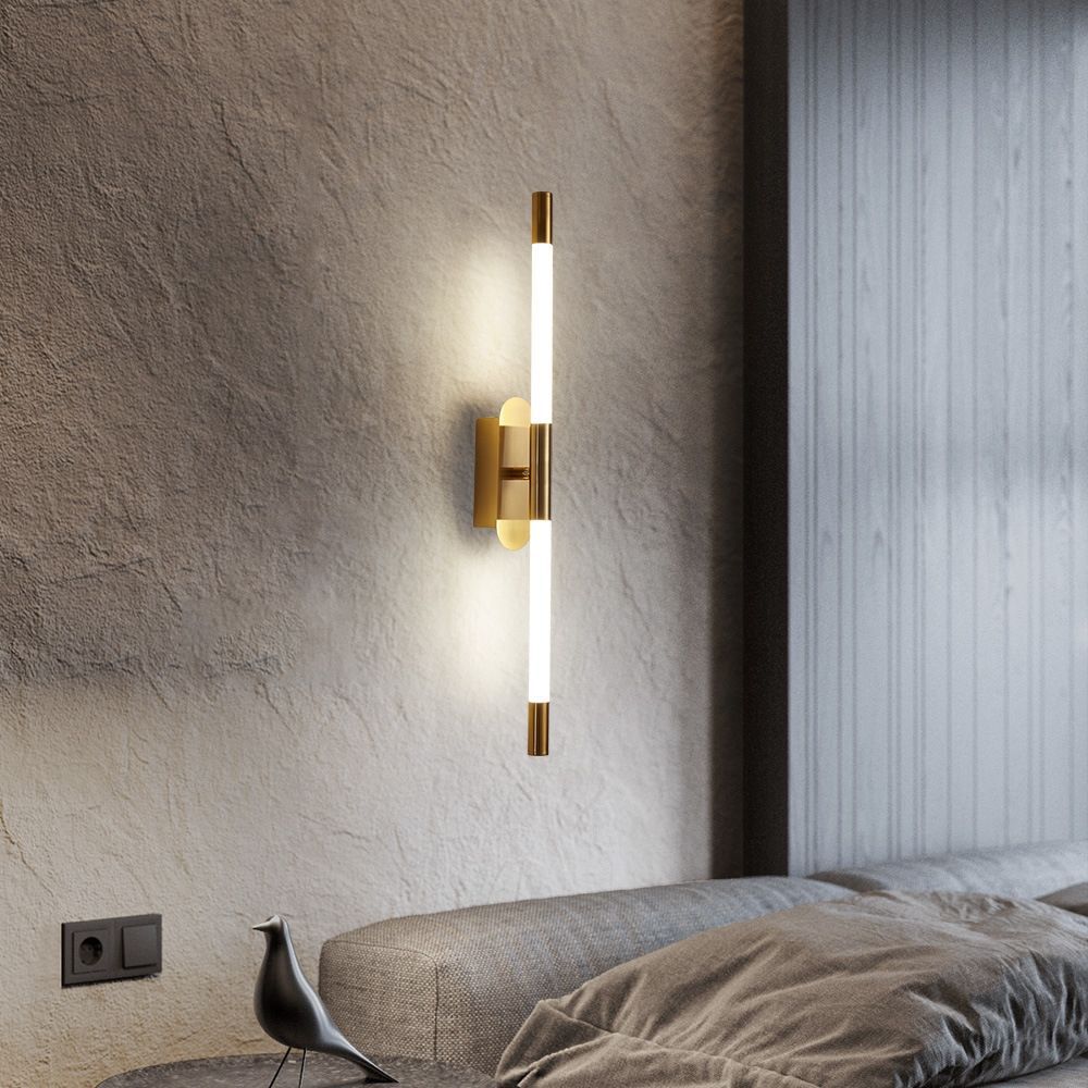 LED simple línea giratoria faro escalera dormitorio cabecera lámpara de pared de fondo cabecera lámpara de pared lámpara de sala de estar