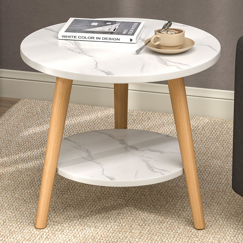 흰색 질감 [더블 레이어 60CM 원형] [높이 52CM]
