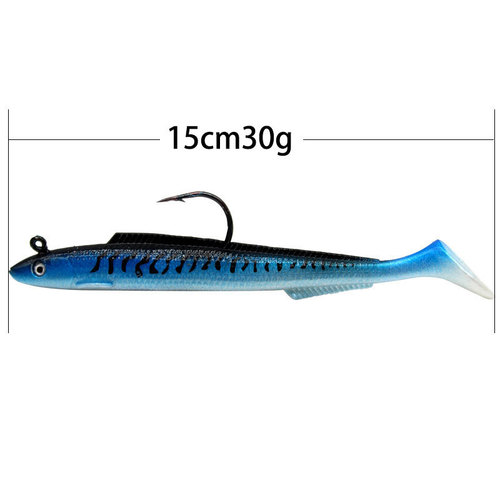 Long T tail bag lead fish soft fish Luya bait Luya fish bait soft bait wholesale Weihai fishing gear 15cm30g large eel