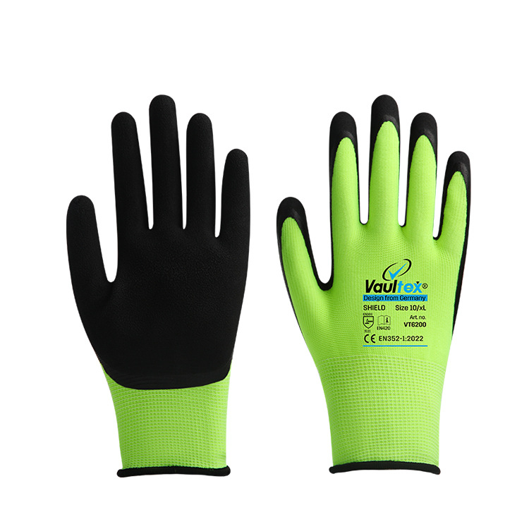 vaultex劳保手套橡胶皱纹耐酸碱防滑耐磨防化可化学品防护