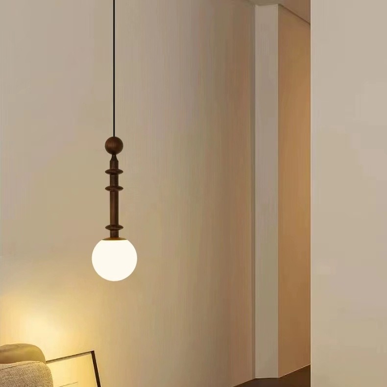 Lámpara de pared simple de cable de tracción lámpara de cabezal de cama retro estilo de viento acogedor sala de estar LED dormitorio cama de lujo ligera francesa