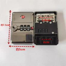 行李箱配件密码锁批发方形海关锁零售拉杆箱边锁更换皮箱锁子零件