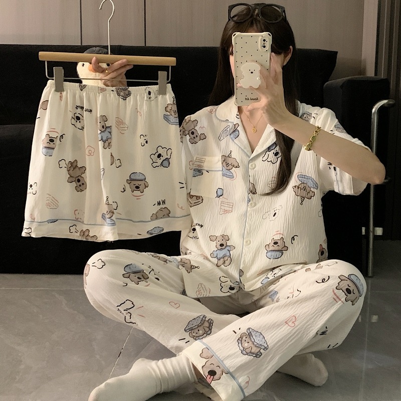 メーカー在庫あり 胸パッド付き 大きいサイズ パジャマ レディース 夏 日本製 クレヨンしんちゃん かわいい ダイナミックスーパーマン スリーピーススーツ