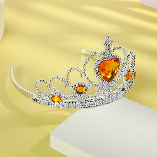 Cross-border hot selling children's crown Elsa Princess tiara Frozen headband sweet temperament children's crown accessories