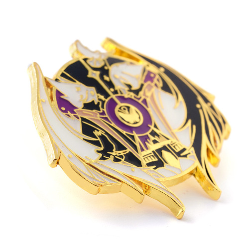 Second-generation peripheral light encounters and stays together anime fan love couple brooch badge alloy paint glue gift