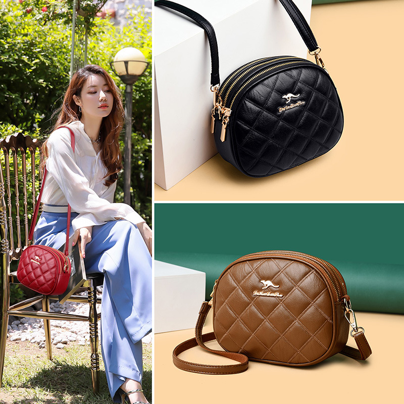 Small Diamond Pattern Shoulder Bag For Women Three Layer Design_voghion.com