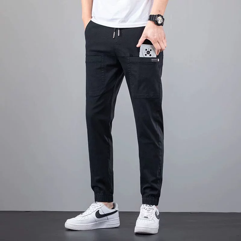 Летние джинсы, повседневные брюки, slim fit, большой размер