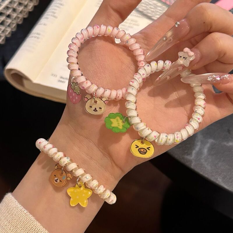 Cute Little Yellow Chicken Rilakkuma Hair Tie, Soft and Adorable Cartoon Style for Girls, Versatile High-Elasticity Traceless Telephone Wire Hair Rope Cute Little Yellow Chicken Rilakkuma Hair Tie, Soft and Adorable Cartoon Style for Girls, Versatile High-Elasticity Traceless Telephone Wire Hair Rope