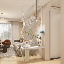 长虹玻璃屏风入户客厅玄关现代简约卫生间淋浴房洗漱台不锈钢隔断