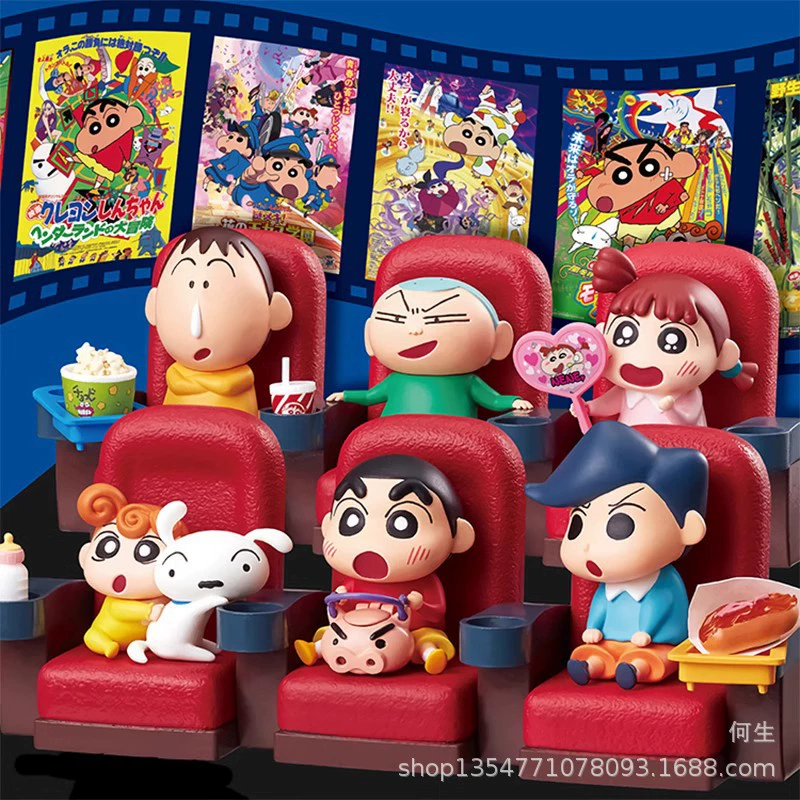 Коллекционная слепая коробка Tide play Crayon Shin-chan микросцена кинотеатра — 6 слепых коробок