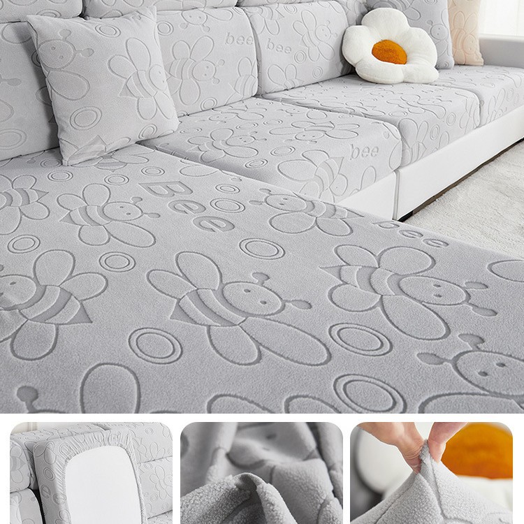 2023 nueva cubierta elástica del sofá cubierta trasera todo incluido cuatro estaciones universal antideslizante sofá cojín cubierta Toalla de tela cojín