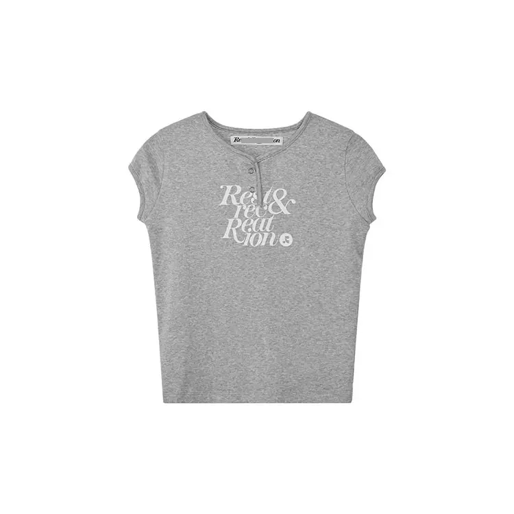 现货 2025夏季新款韩国东大门赵露思同款半纽扣修身短袖T恤上衣女