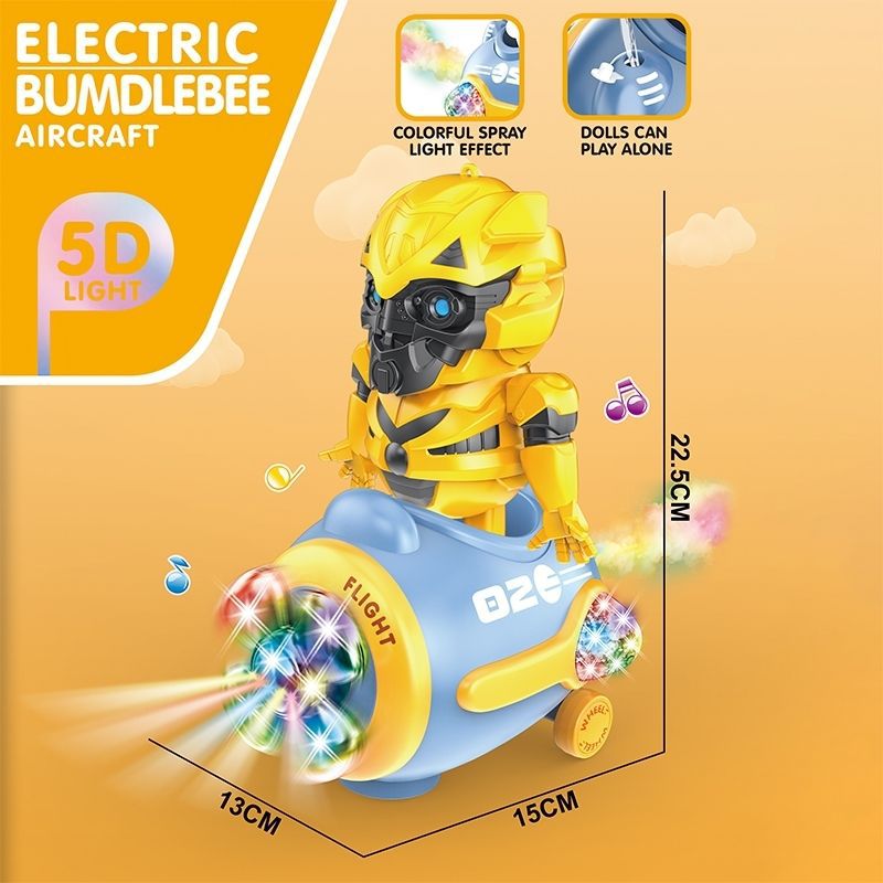 [Free Shipping] Cool and Popular Handheld Electric Lantern with Universal Light, Music, Sprayer, Airplane Design for Boys and Girls