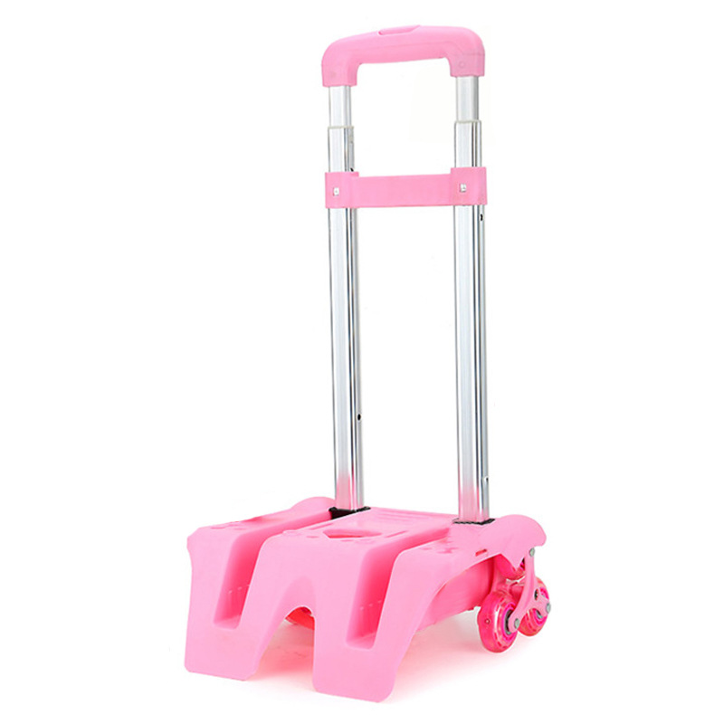 Seis ruedas de pie alto rosa