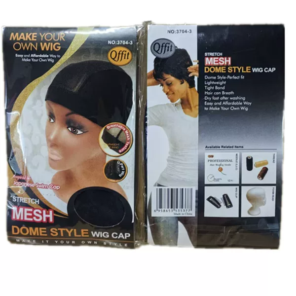 Cross-Border Black Dome Cap Wig Cap, High Elasticity Wig Cap for Making Wig Net Caps