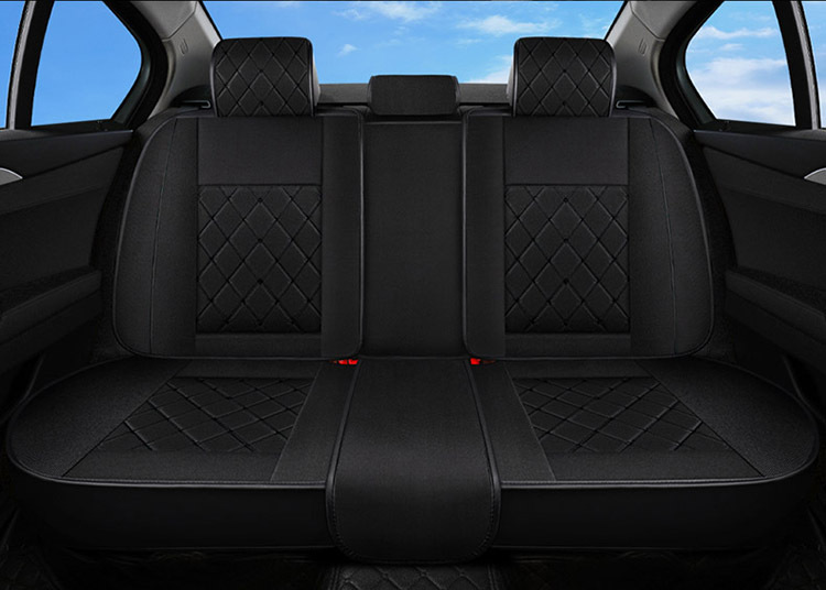 2024 Cross-Border Leather Amazon Foreign Trade Full Leather Diamond-Shaped Car Seat Cushion Four-Season Cushion Five-Seater Full-Cover Seat Cover Seat Cushion