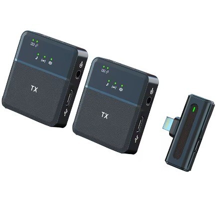 Un micrófono de collar inalámbrico de dos pulsadas, micrófono de transmisión en vivo, micrófono inteligente de reducción de ruido, micrófono pequeño de radio de larga distancia