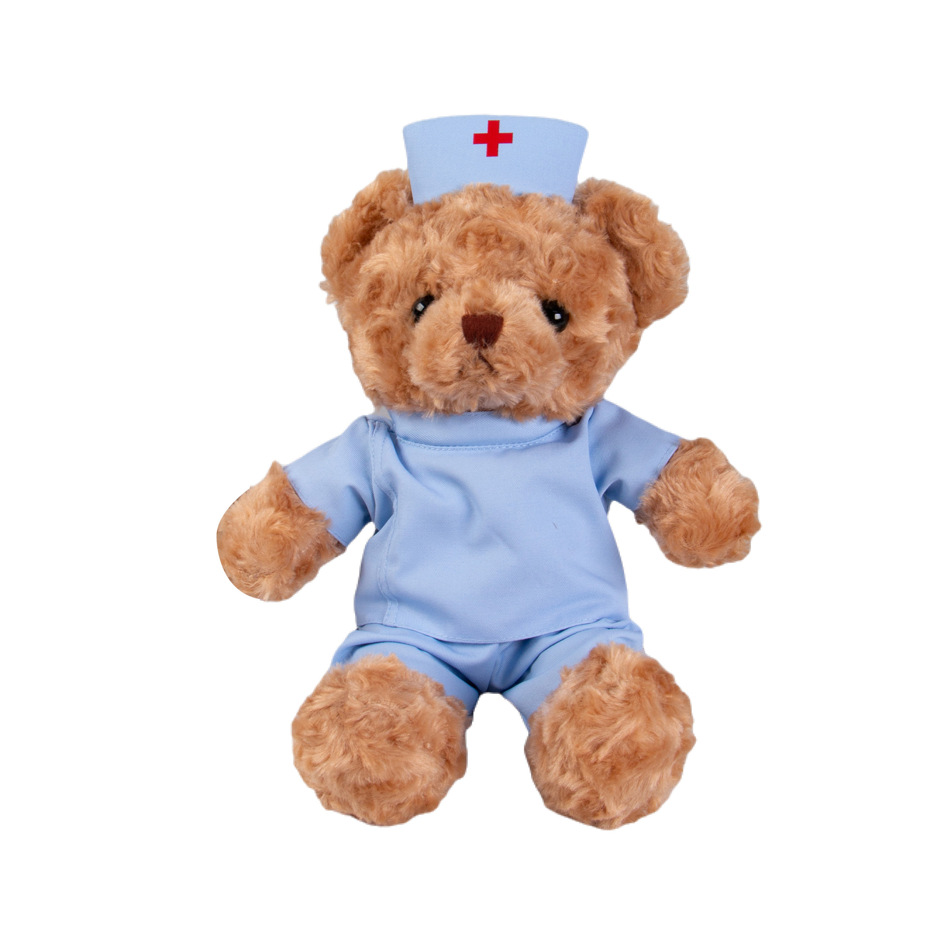 Graduado médico oso muñeca chaqueta blanca uniformes de enfermería muñeca oso regalos de actividad logotipo imprimible juguetes de peluche