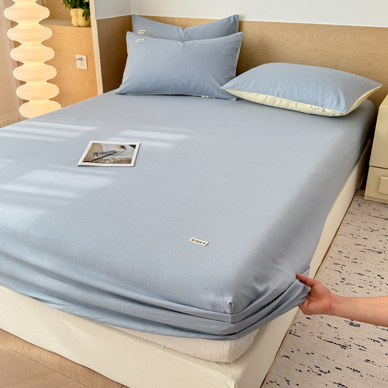 Colcha de cama de algodón de tela gruesa vieja pieza única 100 algodón todo incluido cubierta protectora de colchón 2025 nueva funda de cama gruesa 3