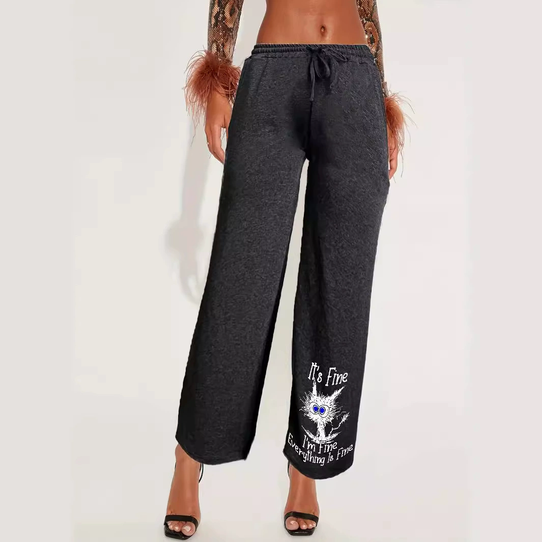 Трансграничные свободные брюки женские европейские и американские повседневные брюки пляжные брюки карманные брюки для йоги KZ01