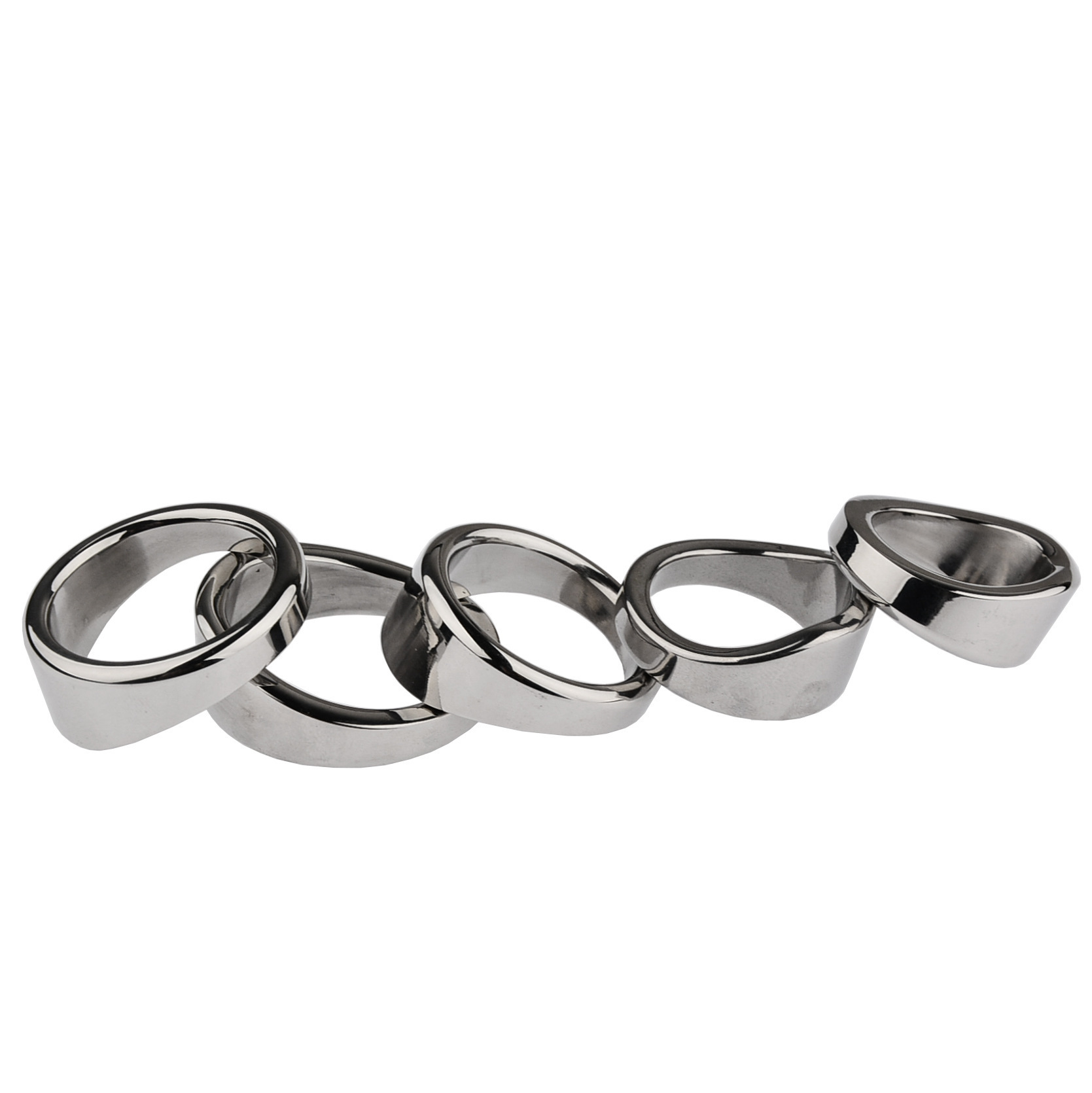 Crown Groove Metal Foreskin Retention Ring, 30mm Slanted-Edge Design, Manual Adult Penis Ring — detail image 7