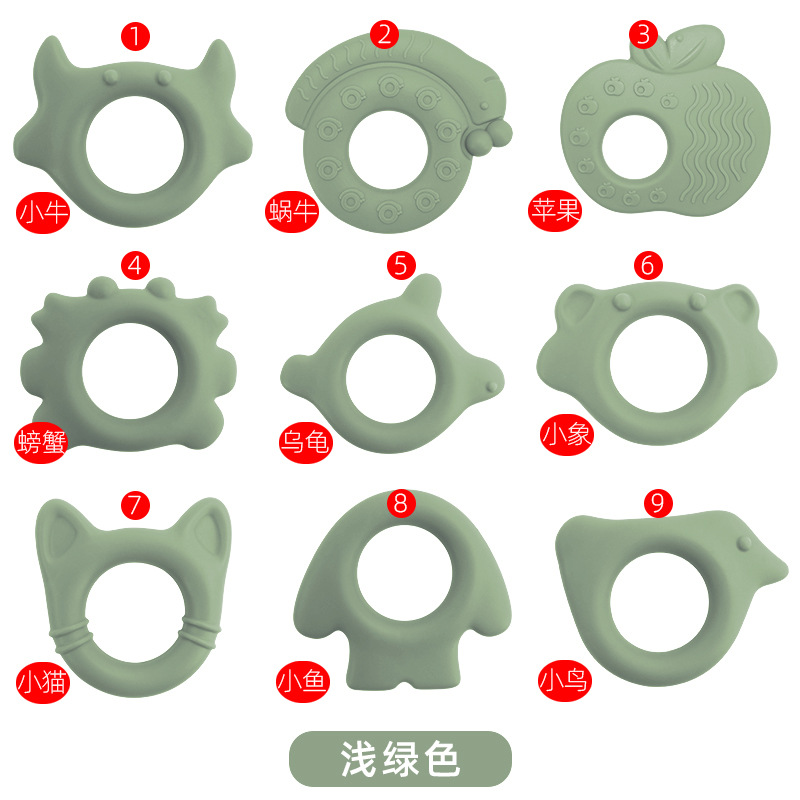 Amazonas pulsera de goma de diente para bebés de grado alimenticio pegamento de mordida hervida diente para bebés palillos de dentición juguetes en stock