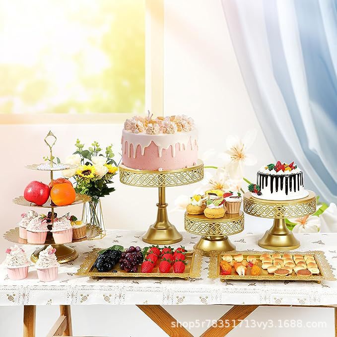 Transfronterizos Amazon temu postre estante de exhibición bandeja de pastel estante de pastel diseño de cumpleaños