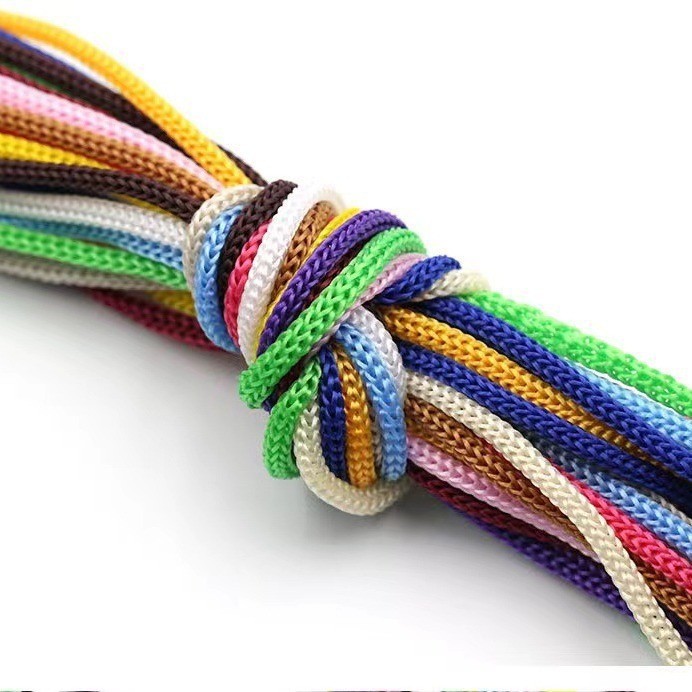 厂家直销环保黑白彩色量大优惠编织绳圆绳pp绳四针绳黑白彩色现货