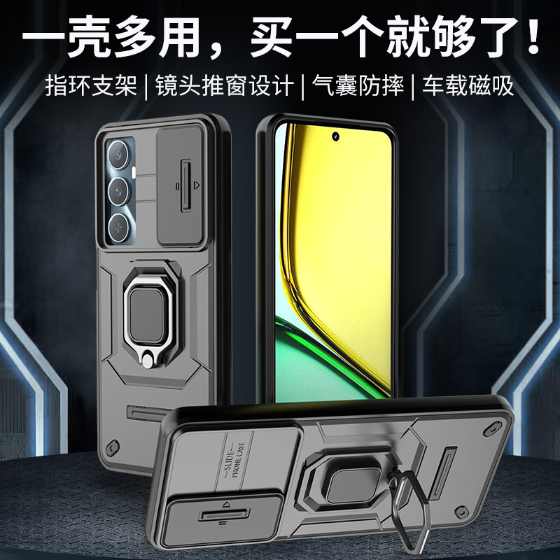 For OPPO A3X Battle Bear Push Window Phone Case Realme13Pro Magnetic Bracket Reno12 Protective Cover For OPPO A3X Battle Bear Push Window Phone Case Realme13Pro Magnetic Bracket Reno12 Protective Cover