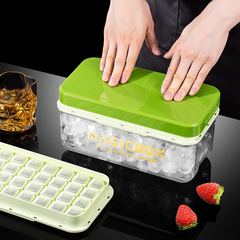 Cross-border pressing ice cube mold silicone ice tray 64-grid large capacity lazy ice cube tray one-second release ice cube mold
