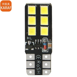 卡拉夫 订制汽车led小灯 示宽灯爆闪灯 T10 2835 12smd 长亮+爆闪
