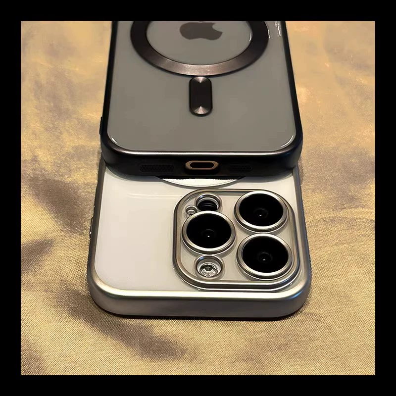 Защитный чехол для телефона (Apple) для серий iPhone 11–16, матовое покрытие, магнитное кольцо, камера-нгид