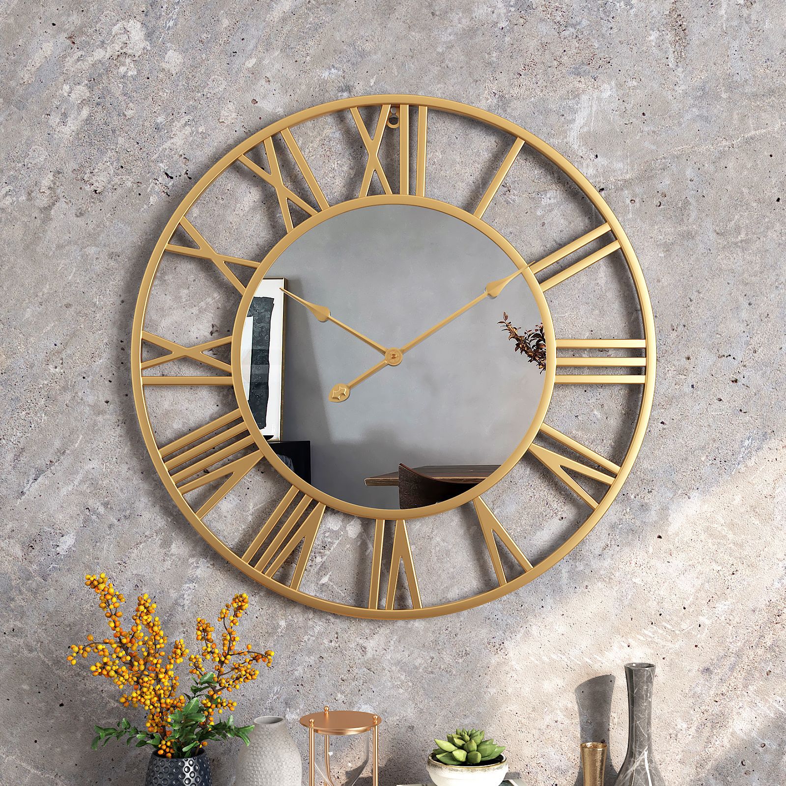 Amazon Hot Sale Salón Reloj de pared Reloj de pared de metal decorado moderno minimalista Retro Reloj de pared creativo silencioso