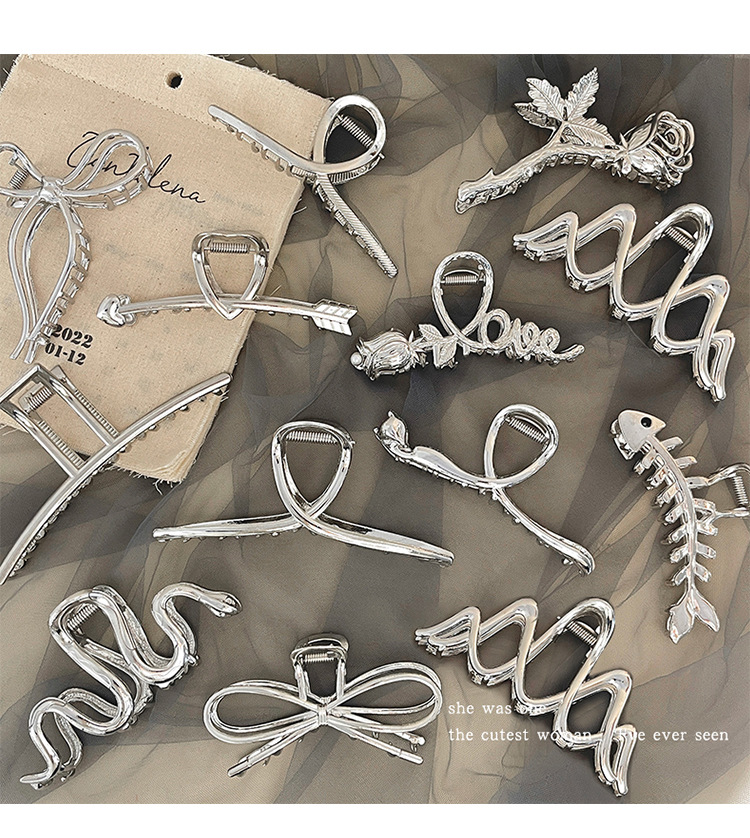 30g Weight Hair Claws Hair Accessories Type 1 Piece Quantity Daily, Street Occasion Alloy Material Geometric Pattern Women's Gender Plating Design IG Style Style Women's Ig Style Geometric Alloy Plating Hair Claws 无