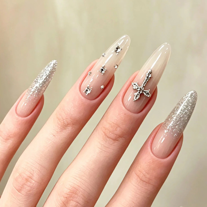 2026 New Handmade Wearable Nail Tips, Simple and Elegant Nail Art Stickers, Fake Nails, Fairy Nails with Sparkling Effect 2026 New Handmade Wearable Nail Tips, Simple and Elegant Nail Art Stickers, Fake Nails, Fairy Nails with Sparkling Effect