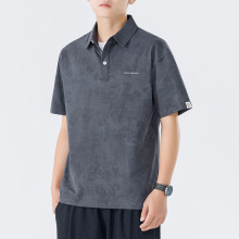 瀚派男装重磅短袖polo衫男手工扎染潮牌翻领半袖体恤青少年男上衣