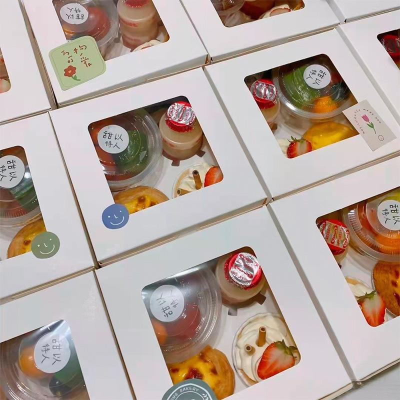 下午茶打包盒茶歇会议公司甜品蛋糕盒子开窗盒野餐盒子开窗厚