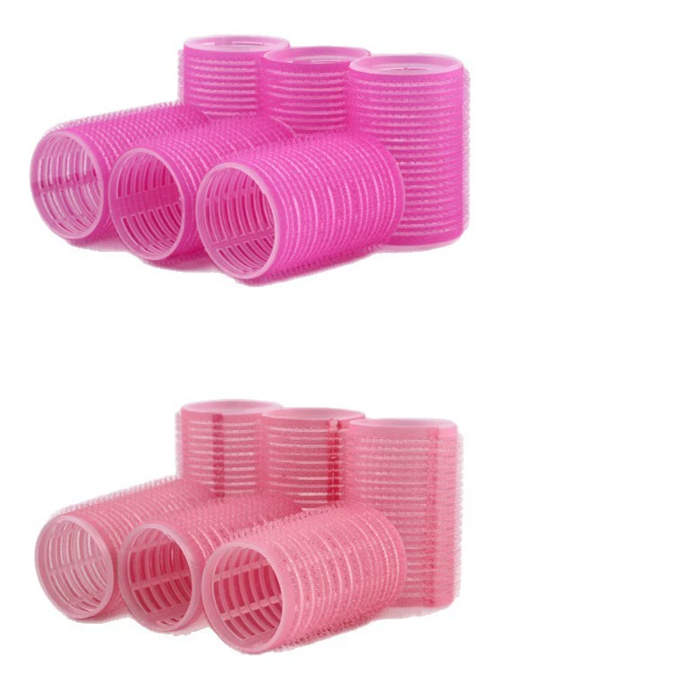 Self-adhesive Hair Rollers Magic, Plastic 3.5 cm, 6-piece Sticky Curl Kit