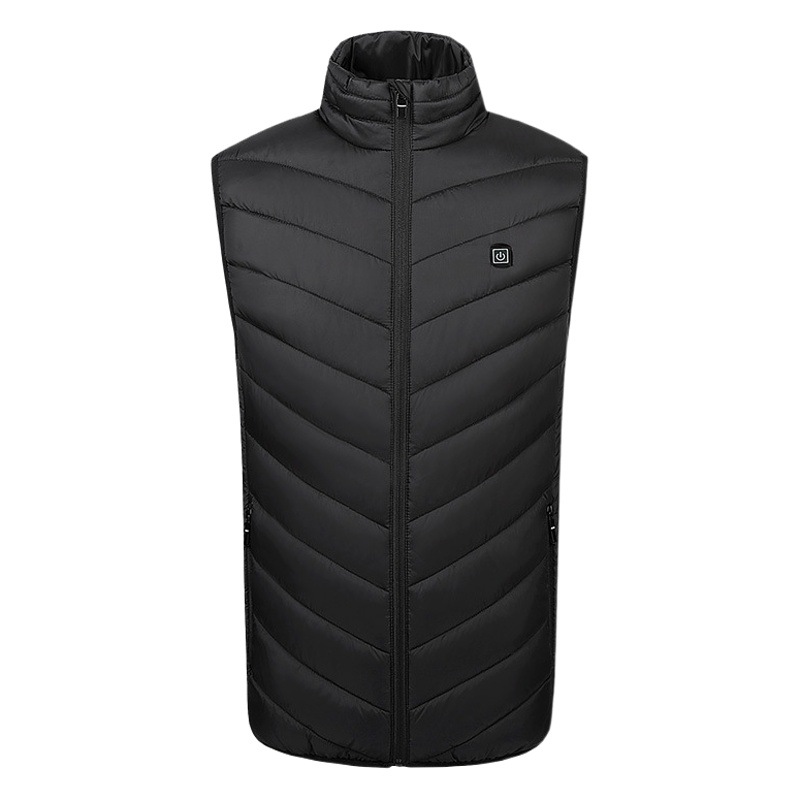 Chaleco calefactor de varias zonas en stock, abrigo de algodón con calefacción de invierno para hombres, chaleco de servicio calefactor eléctrico de seguridad de temperatura constante inteligente al por mayor
