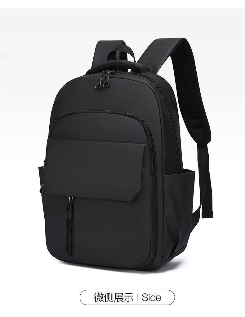 Wholesale of in-stock commuting and business backpacks for men, simple and large-capacity USB charging laptop bags, and student schoolbags undefined