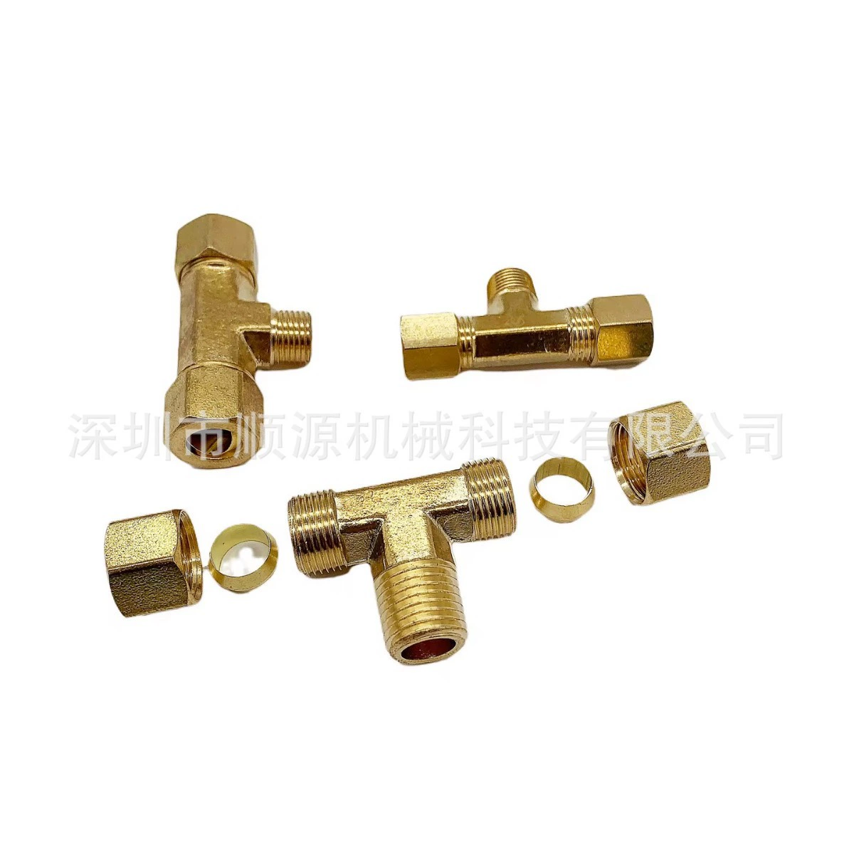 США стандарт спот 1/4OD-1/4NPT-1/4OD латунный чехол для карт тройник медная труба типа T тройник медная труба тройник