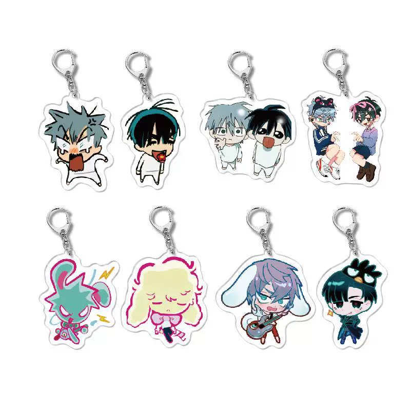 Acrylic keychain (Alien Stage) Mizi Sua, double‑sided 6 cm, metal ring & clasp